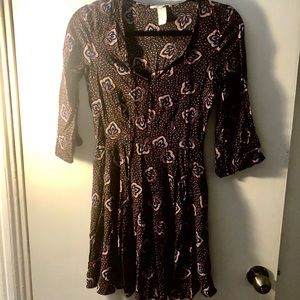 H&M Black Floral Dress